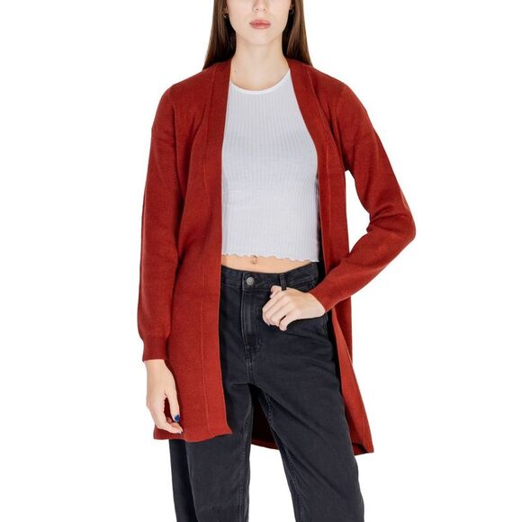 Vero Moda Red Viscose Women's Cardigan - Picture 4 of 5